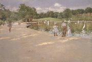 William Merritt Chase Lilliputian Boat Lake Germany oil painting artist